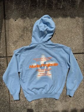 Nude Project Baby Blue Lightweight Premium Cotton Hoodie